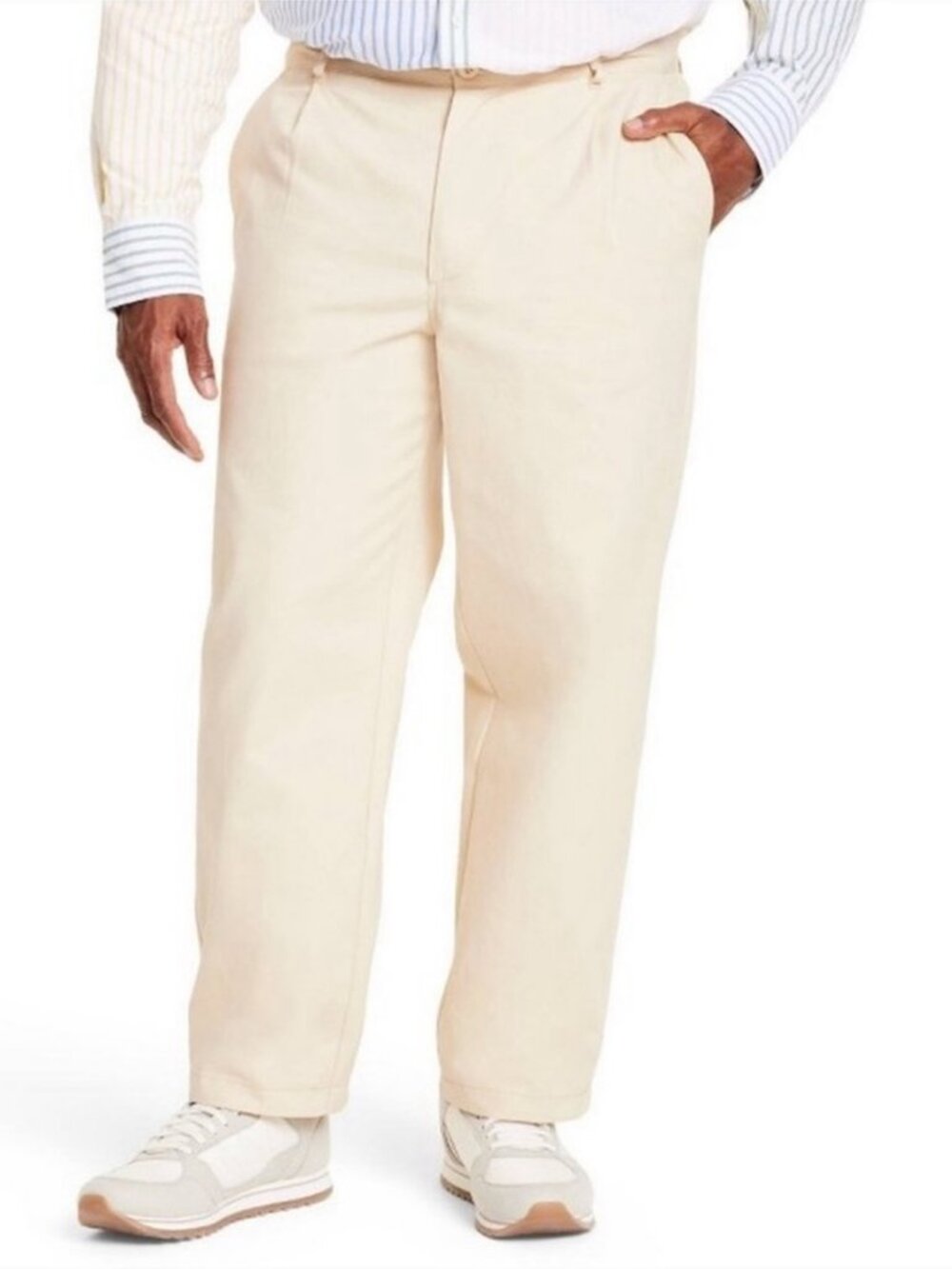 Rowing Blazers x Target Pleated Chino Pants 36x32 NWT Cream Twill Preppy Ivy